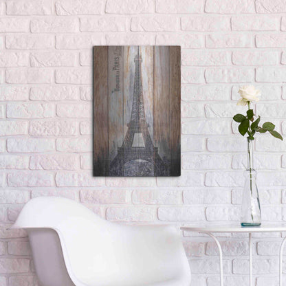 Luxe Metal Art 'Rustic Eiffel Tower' by Karen Smith, Metal Wall Art,16x24