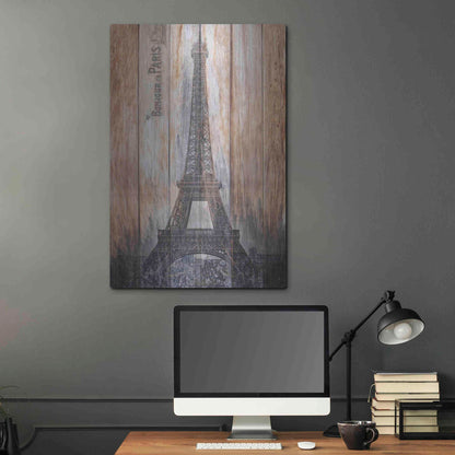 Luxe Metal Art 'Rustic Eiffel Tower' by Karen Smith, Metal Wall Art,24x36