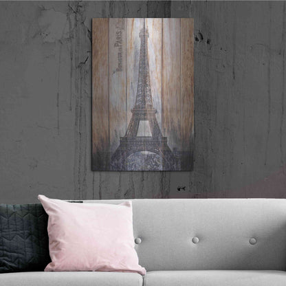 Luxe Metal Art 'Rustic Eiffel Tower' by Karen Smith, Metal Wall Art,24x36
