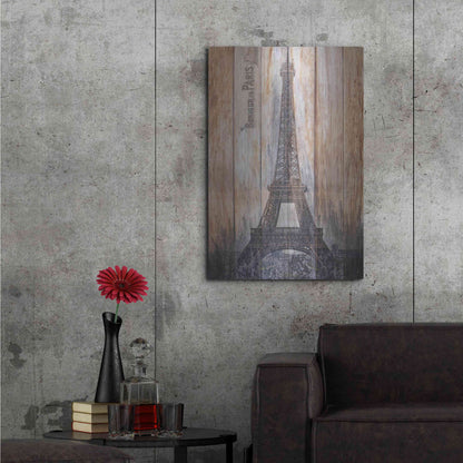 Luxe Metal Art 'Rustic Eiffel Tower' by Karen Smith, Metal Wall Art,24x36