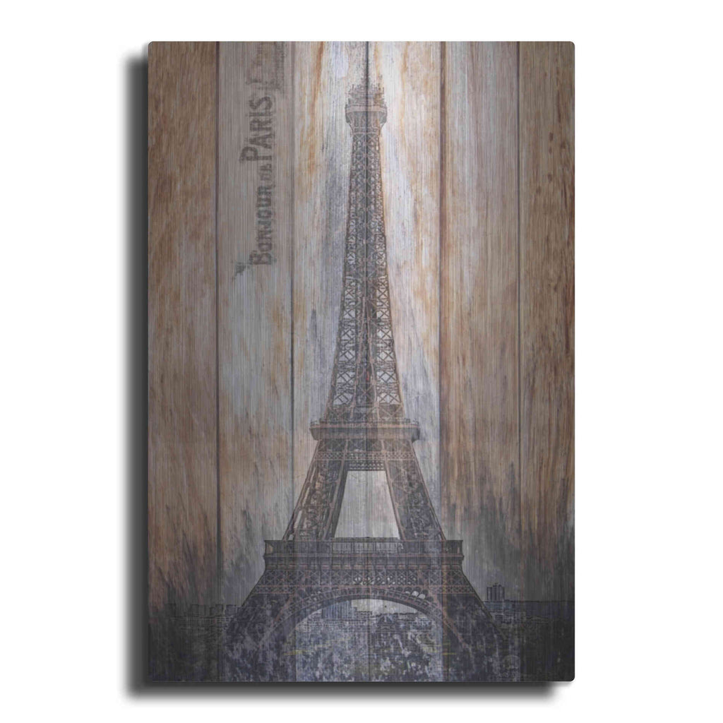 Luxe Metal Art 'Rustic Eiffel Tower' by Karen Smith, Metal Wall Art