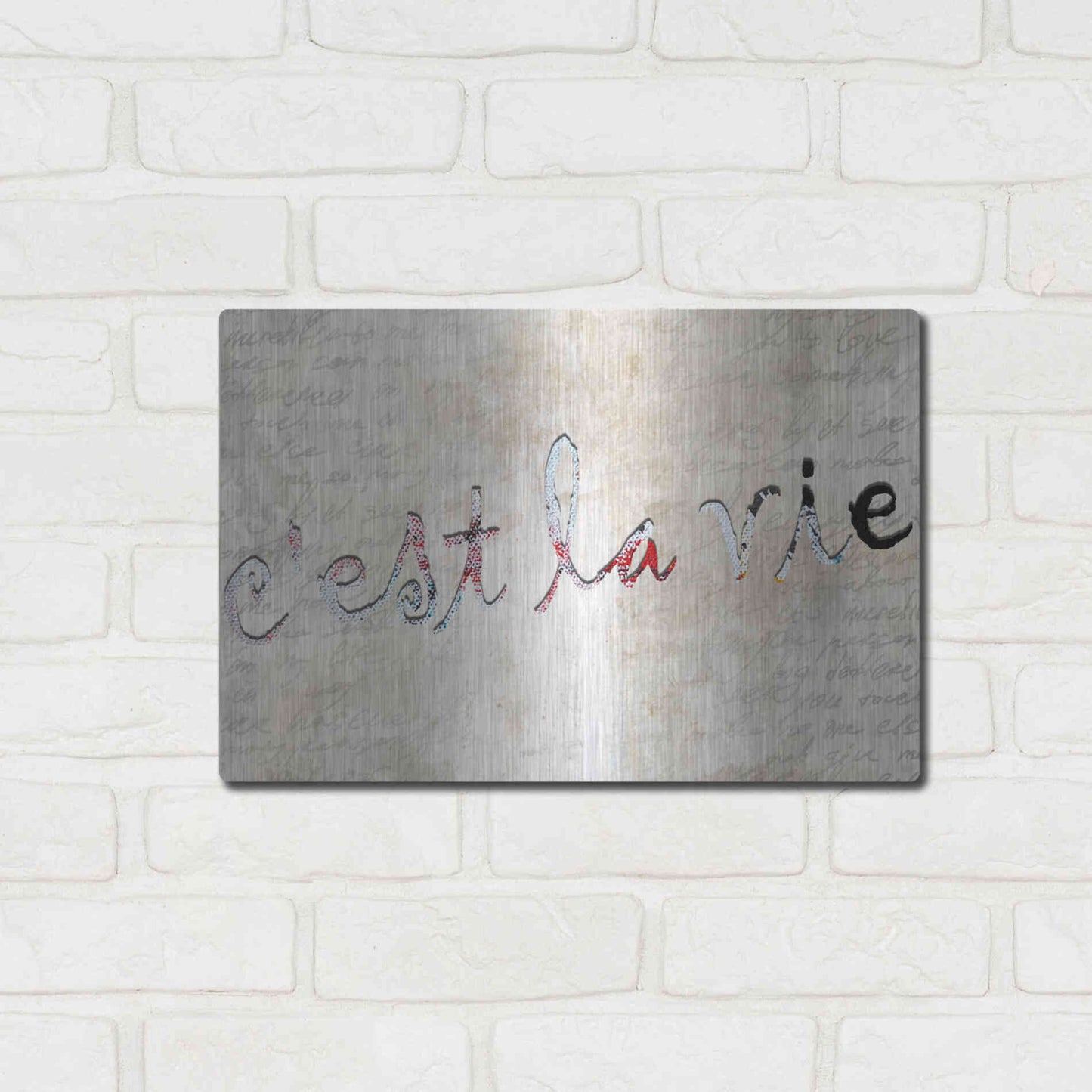 Luxe Metal Art 'C'est La Vie' by Karen Smith, Metal Wall Art,16x12
