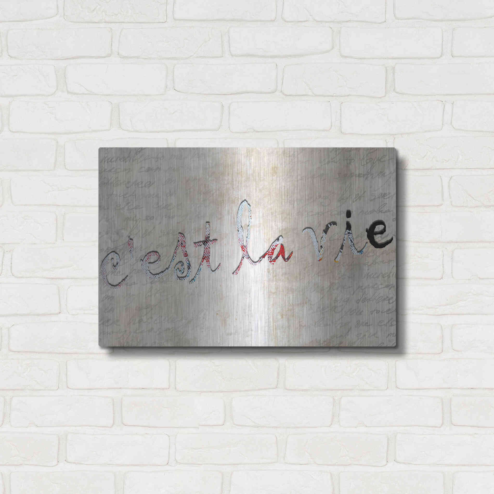 Luxe Metal Art 'C'est La Vie' by Karen Smith, Metal Wall Art,24x16
