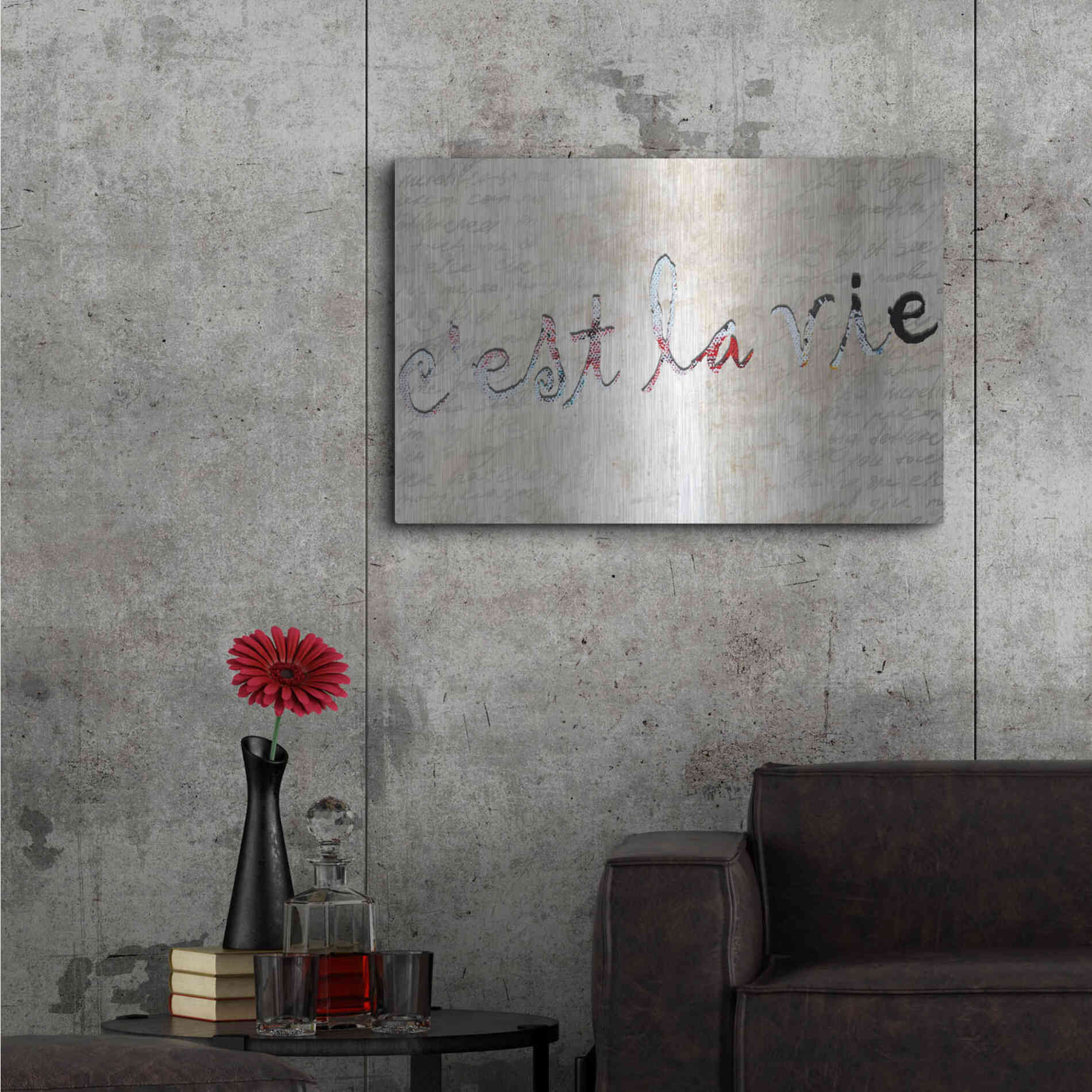 Luxe Metal Art 'C'est La Vie' by Karen Smith, Metal Wall Art,36x24