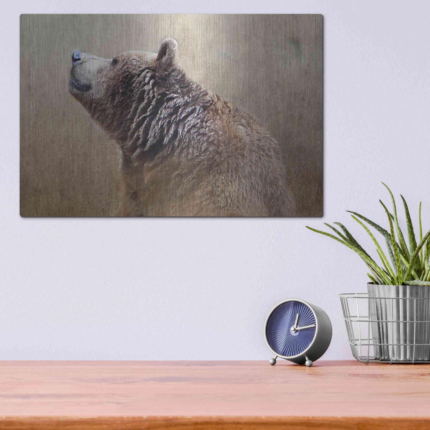 Luxe Metal Art 'Big Bear' by Karen Smith, Metal Wall Art,16x12