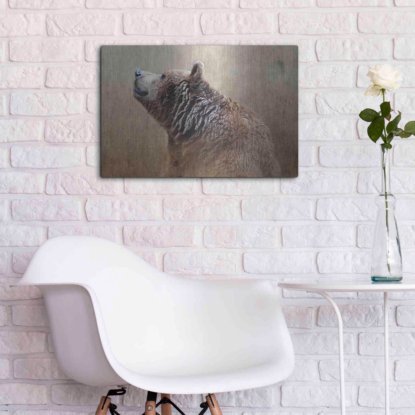 Luxe Metal Art 'Big Bear' by Karen Smith, Metal Wall Art,24x16