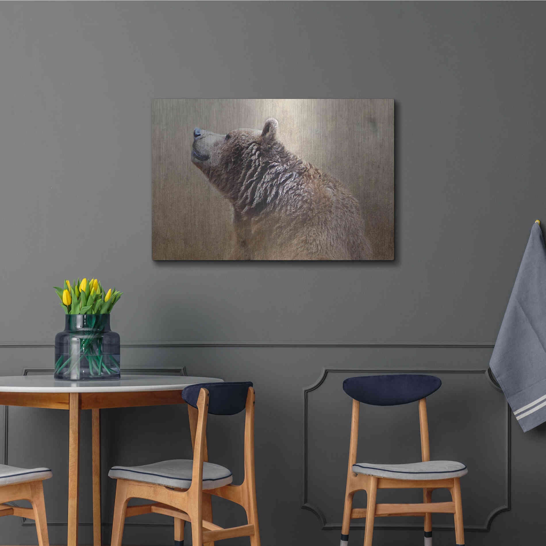 Luxe Metal Art 'Big Bear' by Karen Smith, Metal Wall Art,36x24