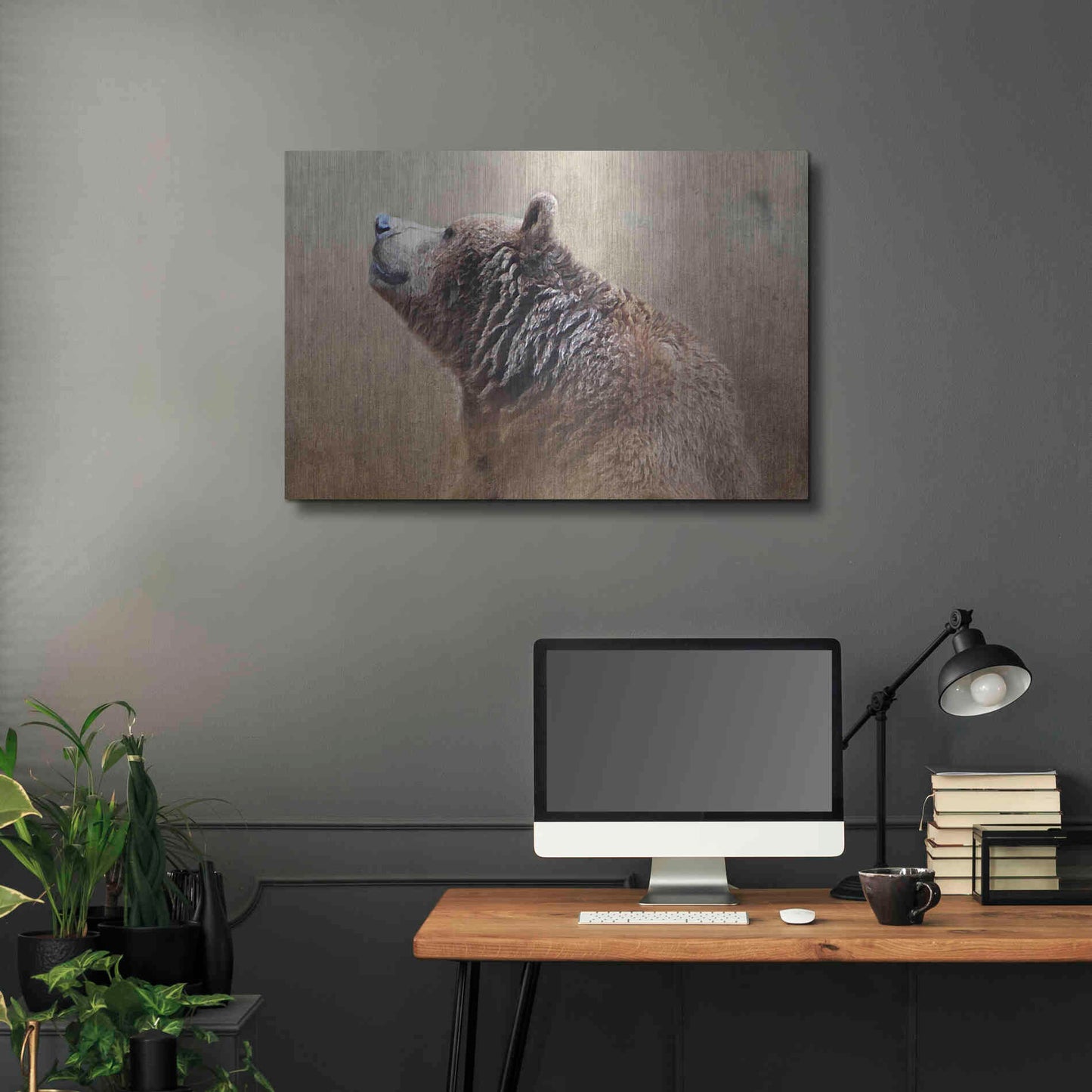 Luxe Metal Art 'Big Bear' by Karen Smith, Metal Wall Art,36x24