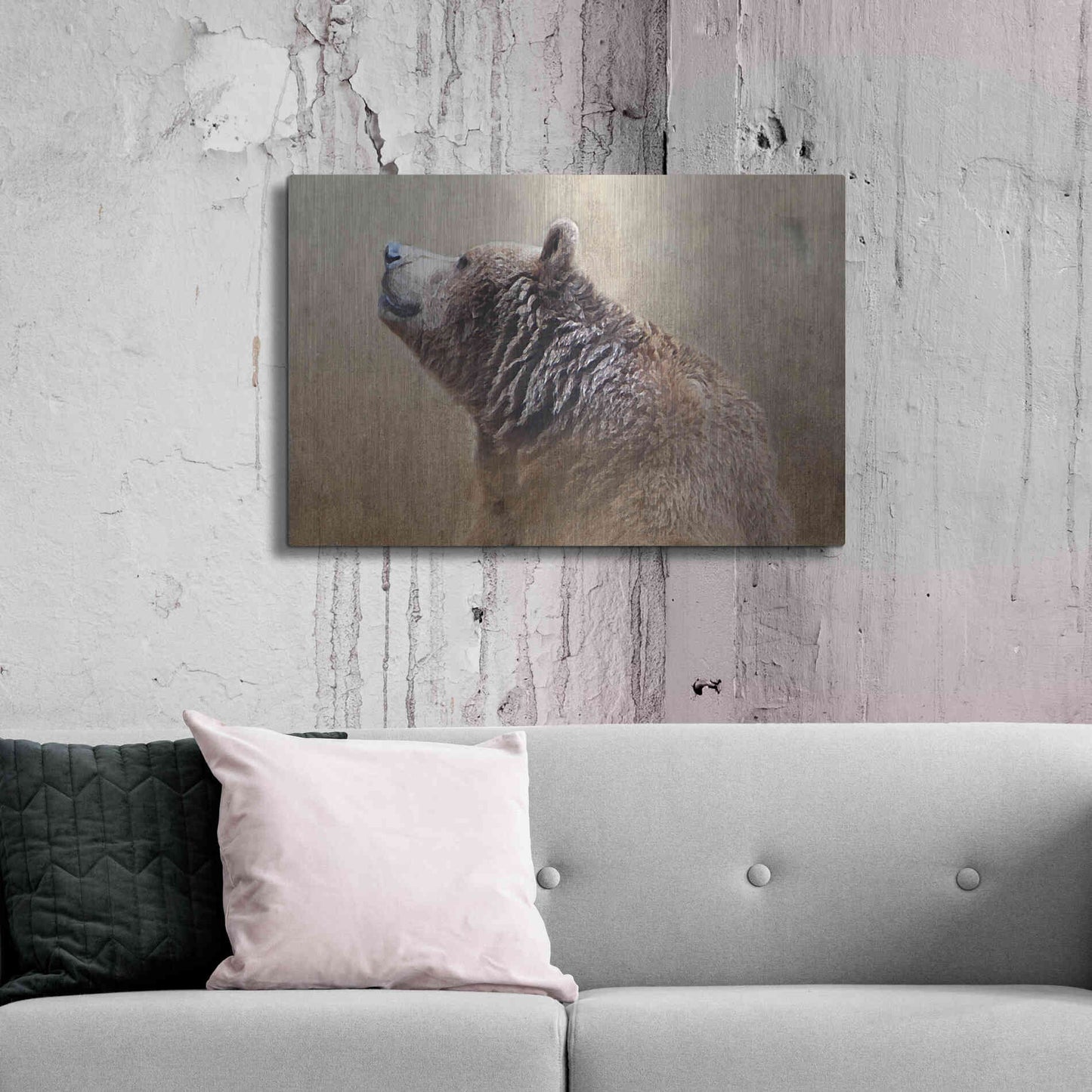 Luxe Metal Art 'Big Bear' by Karen Smith, Metal Wall Art,36x24