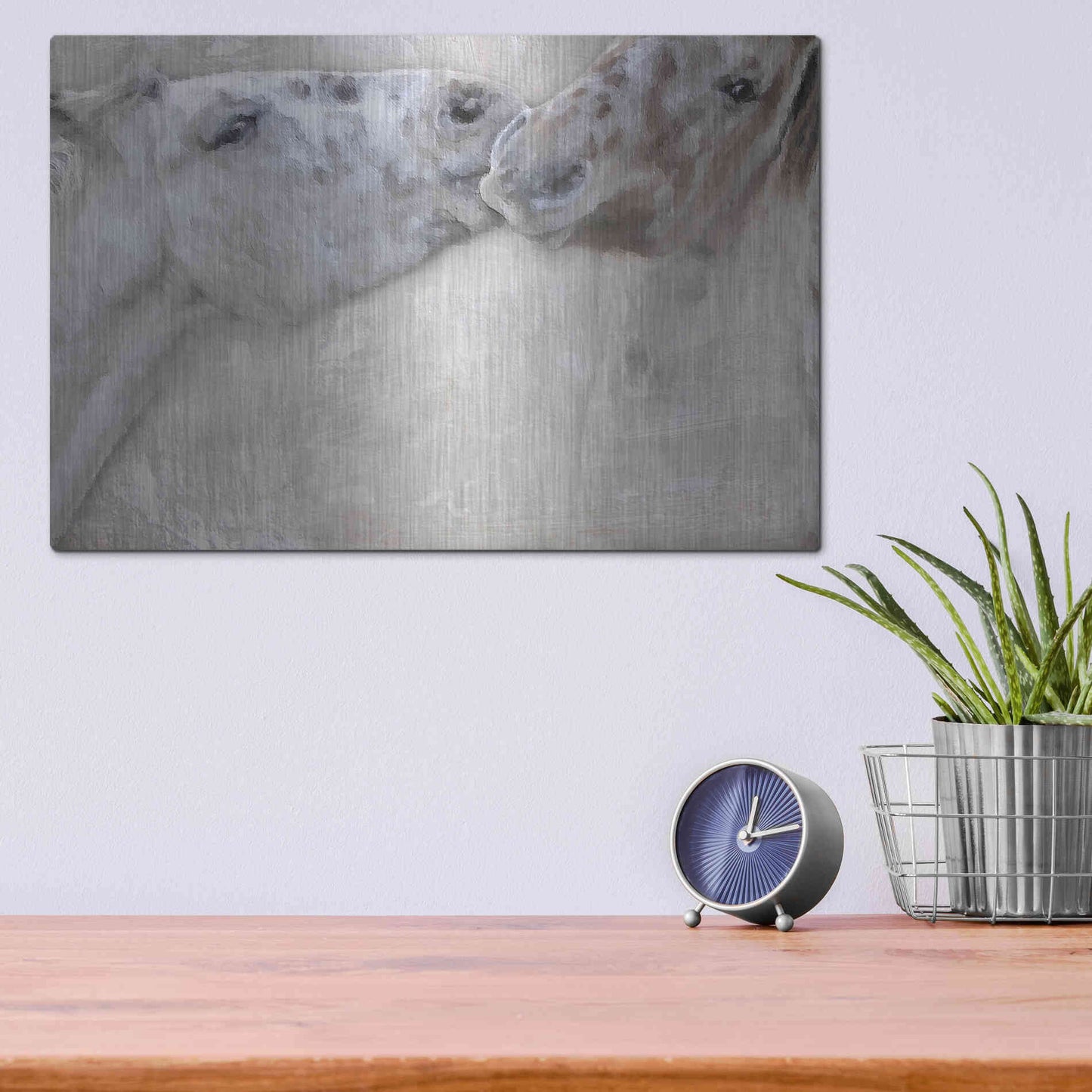 Luxe Metal Art 'Horsin'' by Karen Smith, Metal Wall Art,16x12