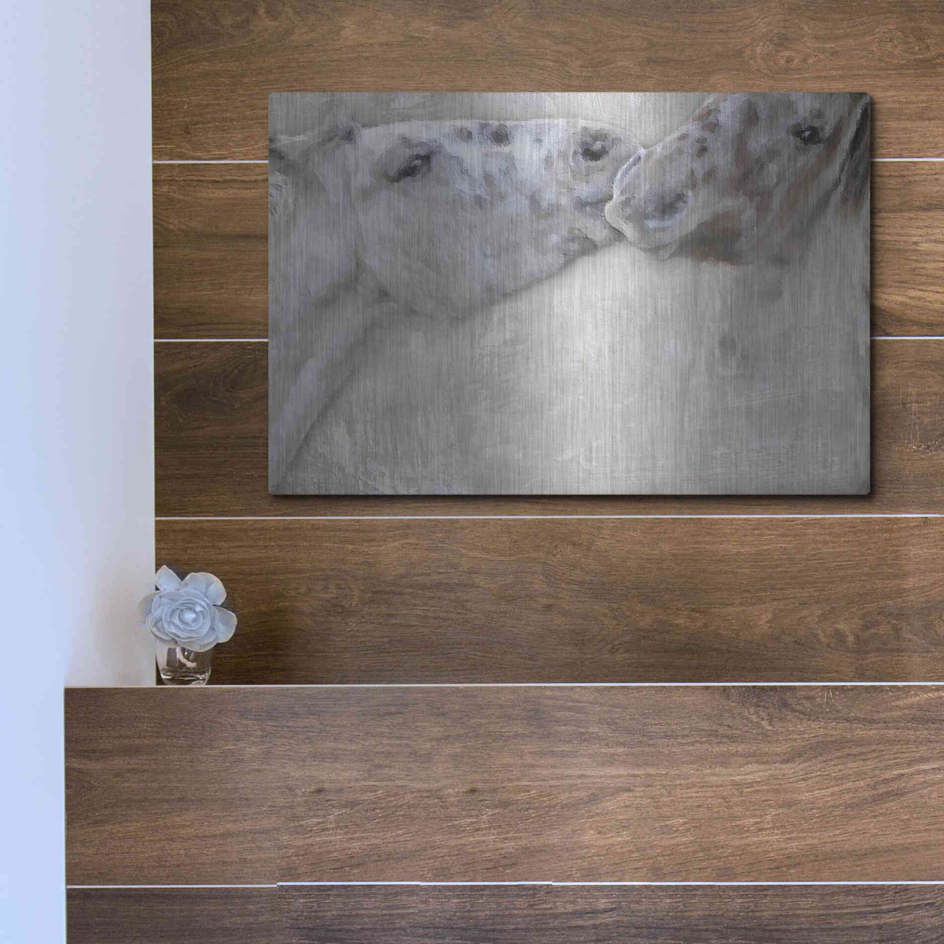 Luxe Metal Art 'Horsin'' by Karen Smith, Metal Wall Art,16x12