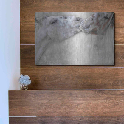Luxe Metal Art 'Horsin'' by Karen Smith, Metal Wall Art,16x12