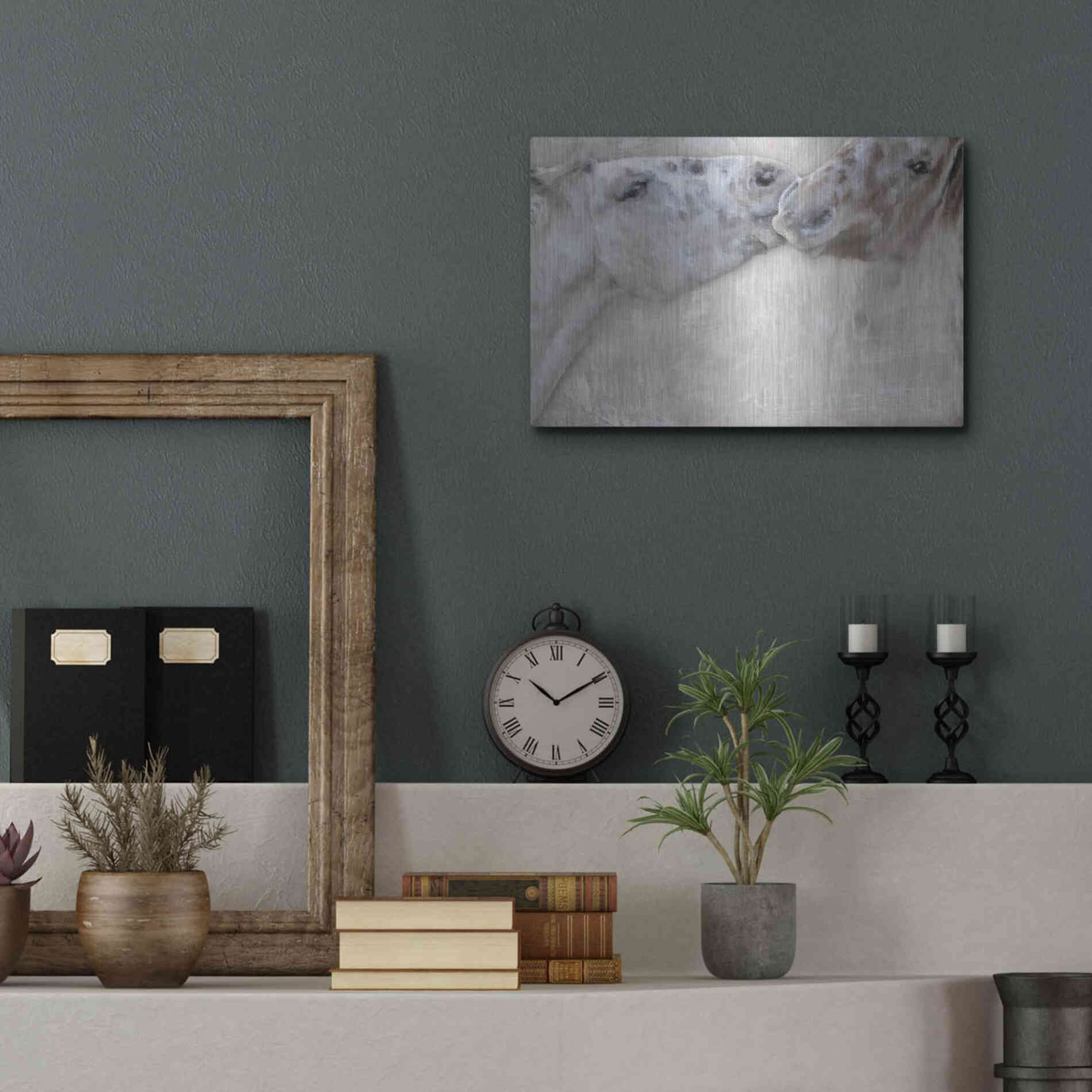 Luxe Metal Art 'Horsin'' by Karen Smith, Metal Wall Art,16x12