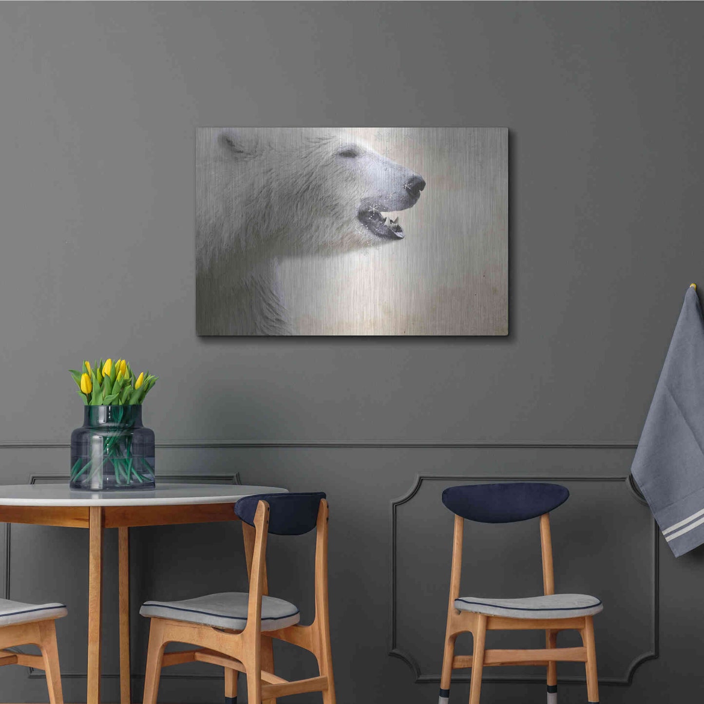 Luxe Metal Art 'Polar' by Karen Smith, Metal Wall Art,36x24