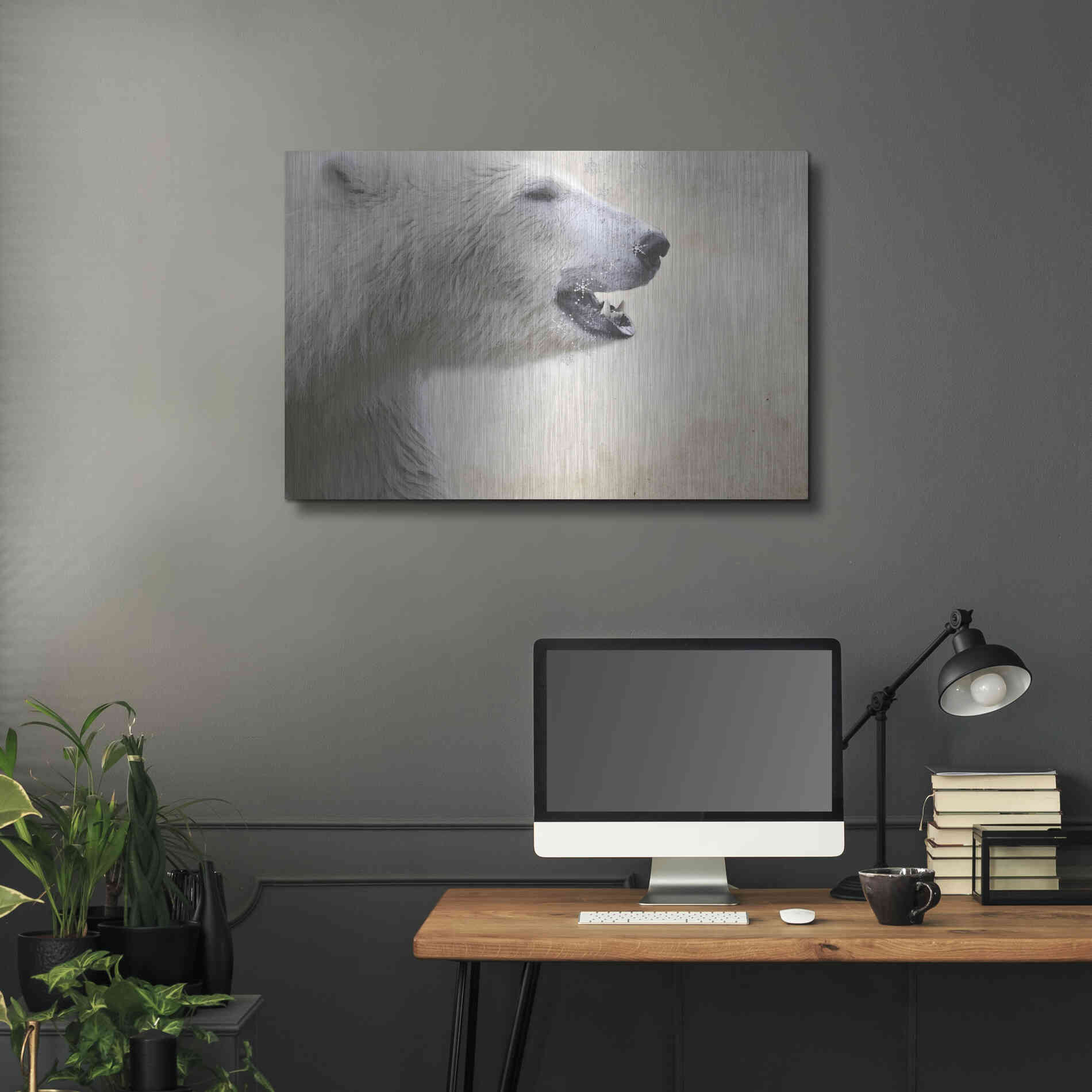 Luxe Metal Art 'Polar' by Karen Smith, Metal Wall Art,36x24