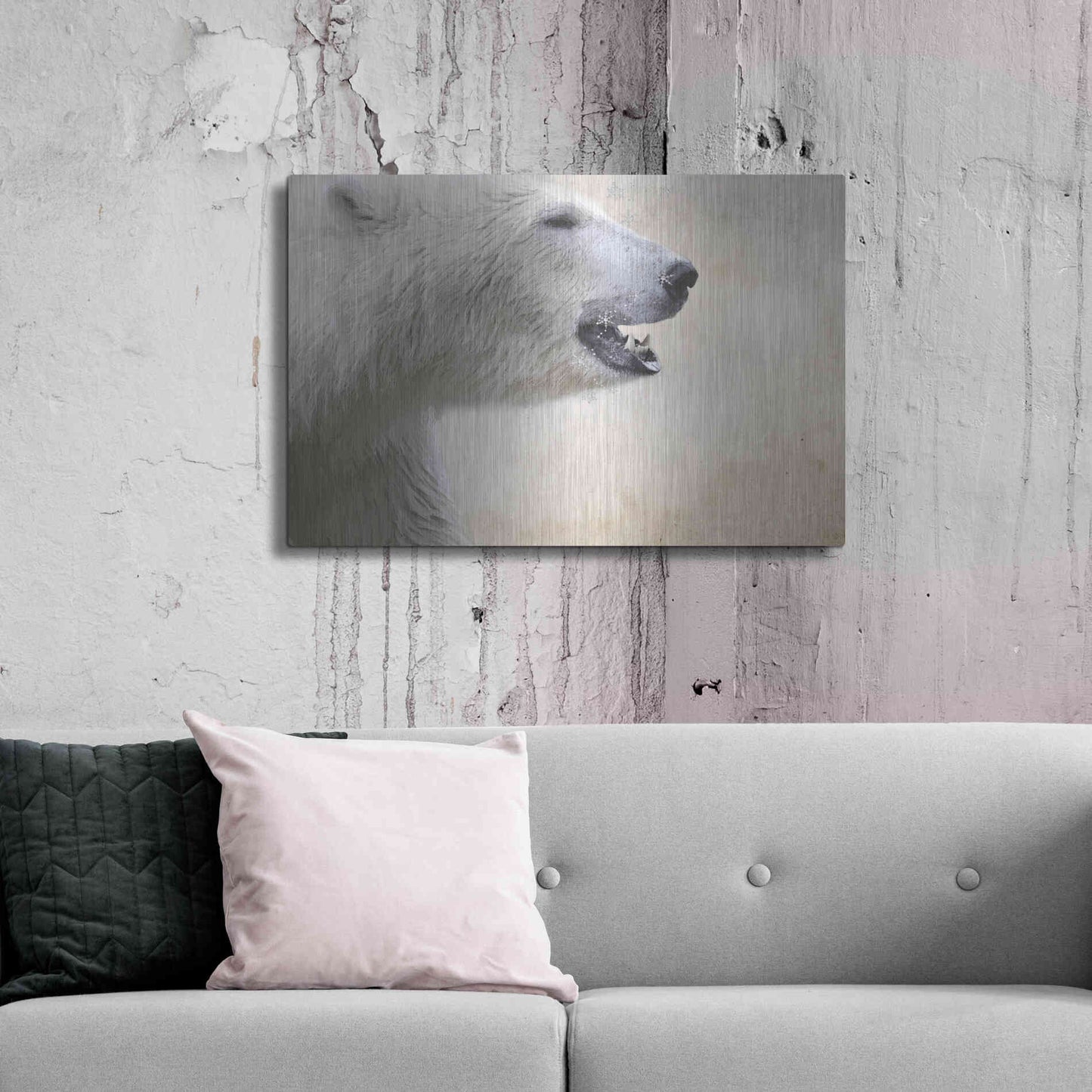 Luxe Metal Art 'Polar' by Karen Smith, Metal Wall Art,36x24