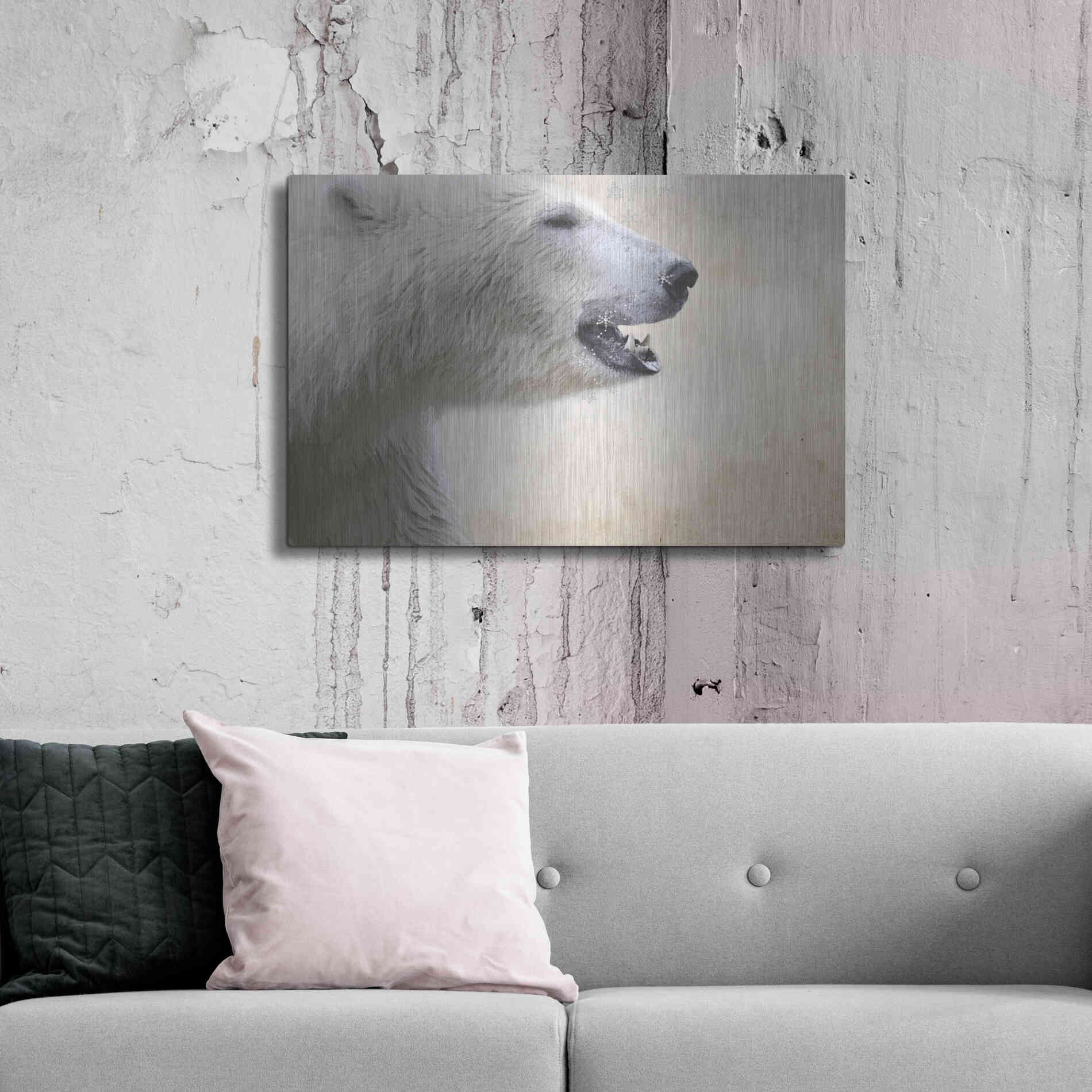 Luxe Metal Art 'Polar' by Karen Smith, Metal Wall Art,36x24