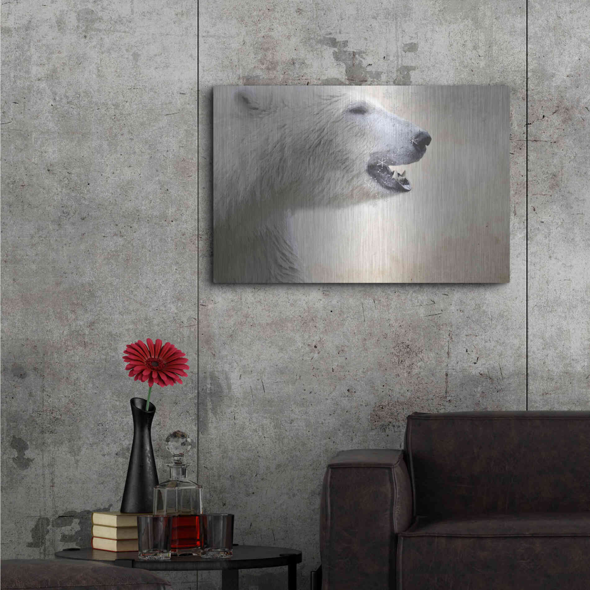 Luxe Metal Art 'Polar' by Karen Smith, Metal Wall Art,36x24