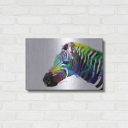 Luxe Metal Art 'Zebra' by Karen Smith, Metal Wall Art,24x16