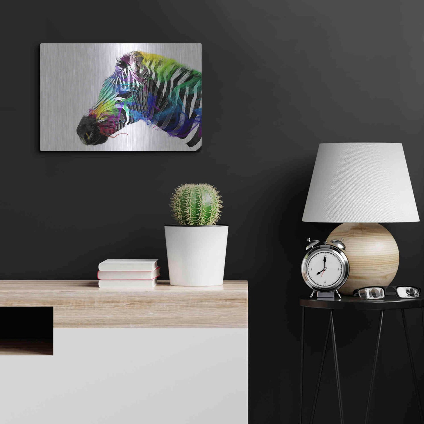 Luxe Metal Art 'Zebra' by Karen Smith, Metal Wall Art,24x16