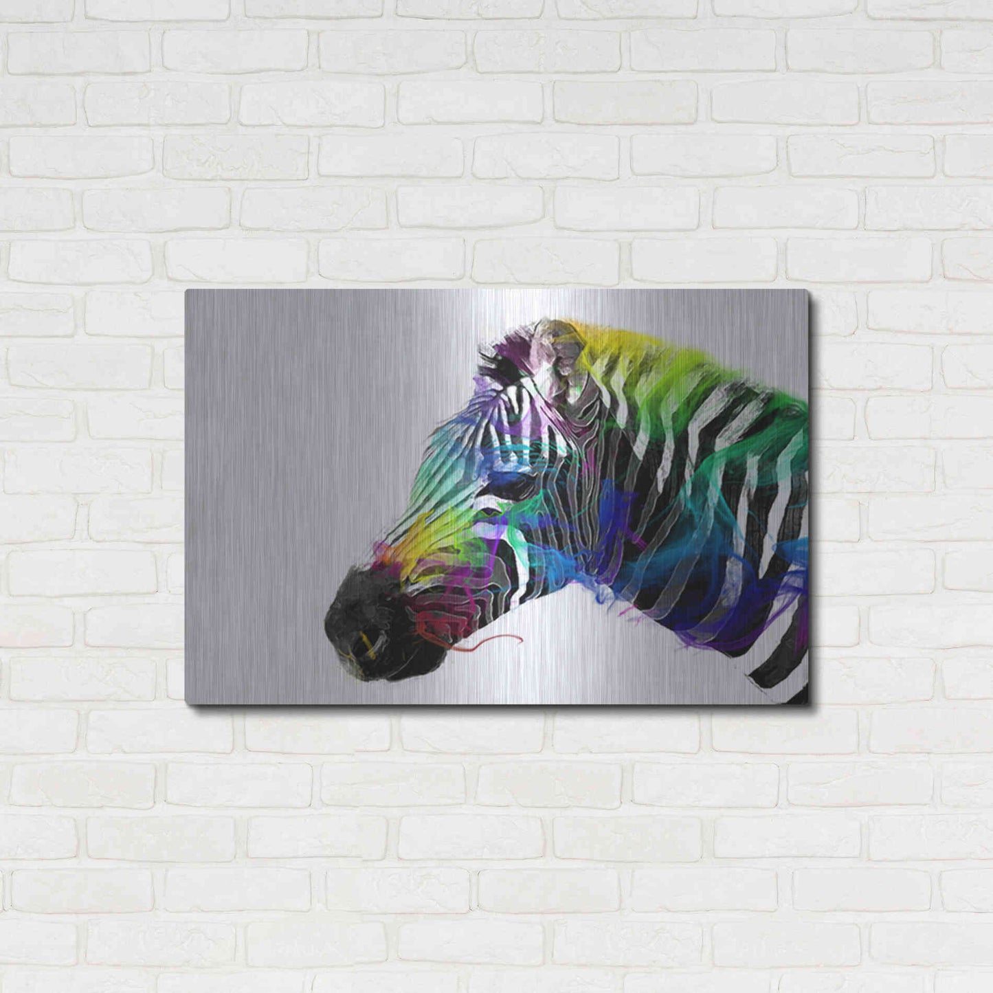 Luxe Metal Art 'Zebra' by Karen Smith, Metal Wall Art,36x24