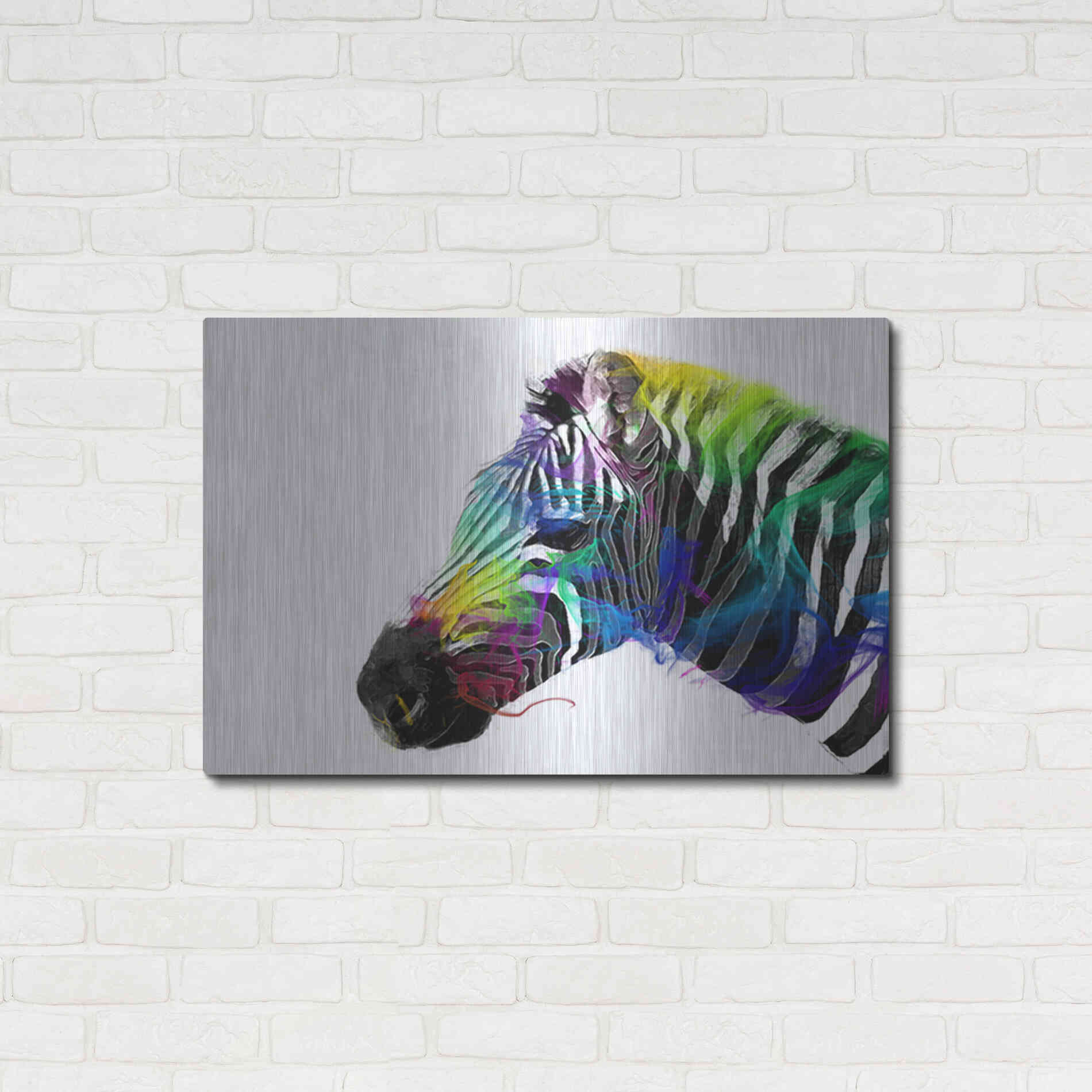 Luxe Metal Art 'Zebra' by Karen Smith, Metal Wall Art,36x24