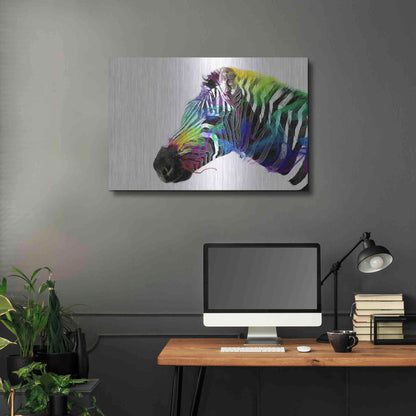 Luxe Metal Art 'Zebra' by Karen Smith, Metal Wall Art,36x24