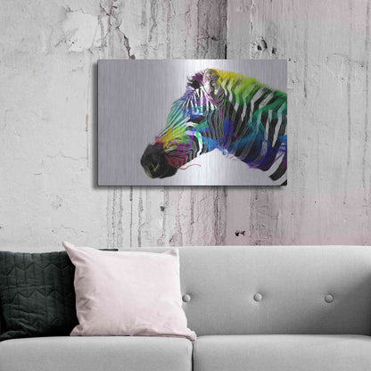 Luxe Metal Art 'Zebra' by Karen Smith, Metal Wall Art,36x24