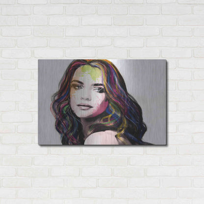 Luxe Metal Art 'Girl in Colour' by Karen Smith, Metal Wall Art,36x24