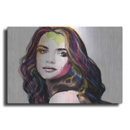 Luxe Metal Art 'Girl in Colour' by Karen Smith, Metal Wall Art