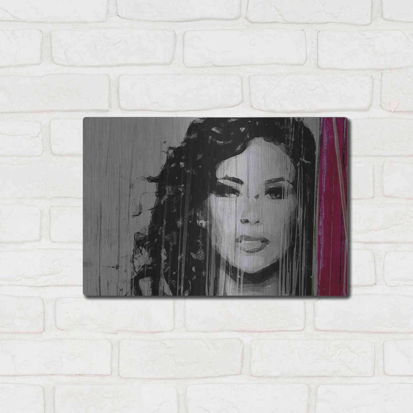 Luxe Metal Art 'Painted Lady' by Karen Smith, Metal Wall Art,16x12