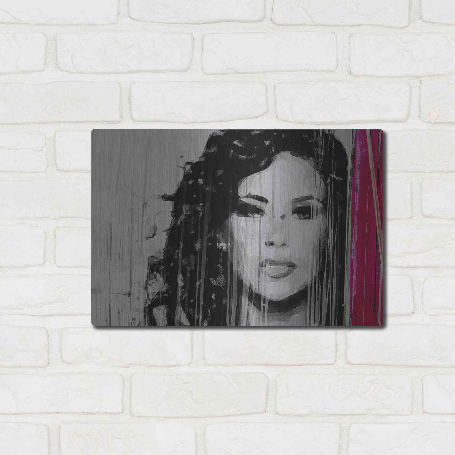 Luxe Metal Art 'Painted Lady' by Karen Smith, Metal Wall Art,16x12