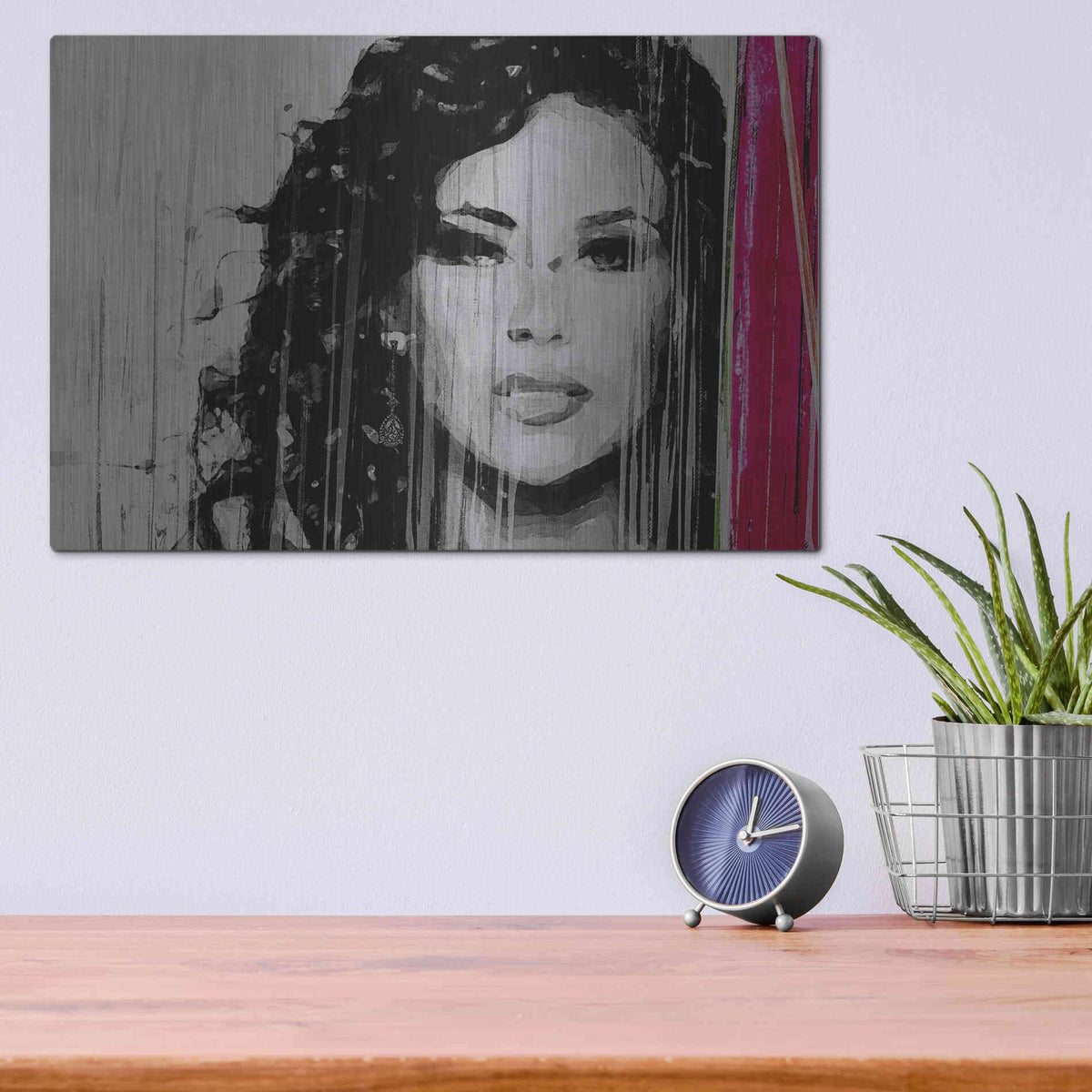 Luxe Metal Art 'Painted Lady' by Karen Smith, Metal Wall Art,16x12