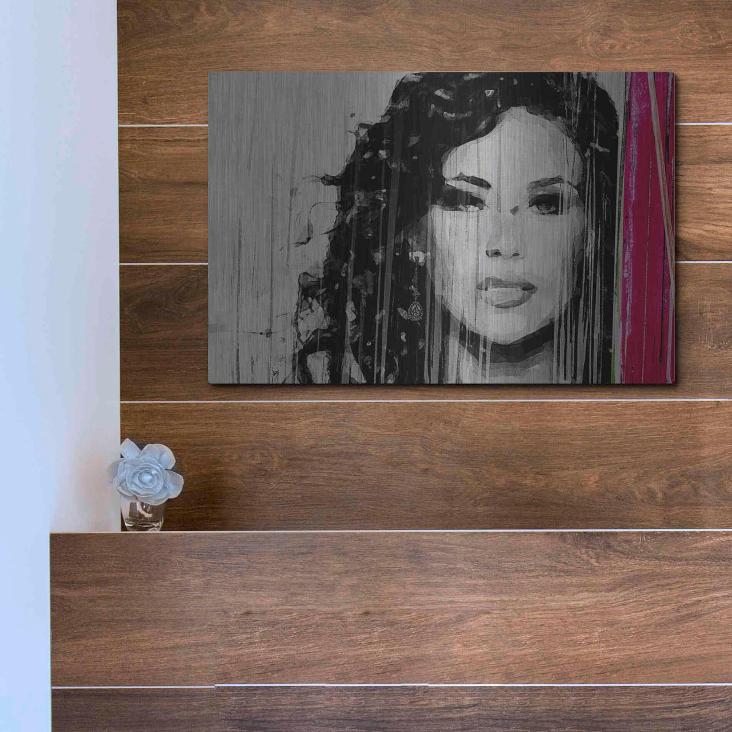 Luxe Metal Art 'Painted Lady' by Karen Smith, Metal Wall Art,16x12