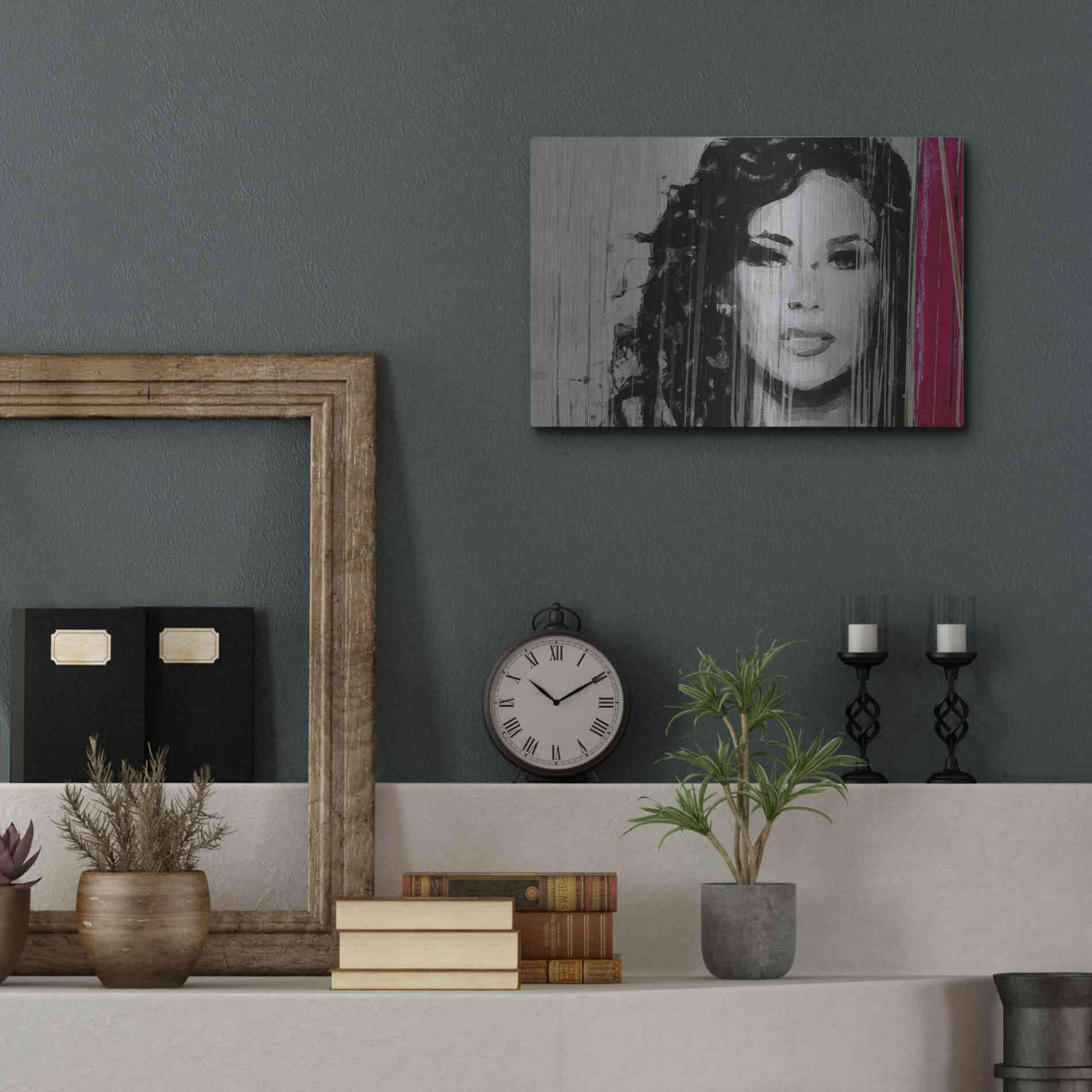 Luxe Metal Art 'Painted Lady' by Karen Smith, Metal Wall Art,16x12