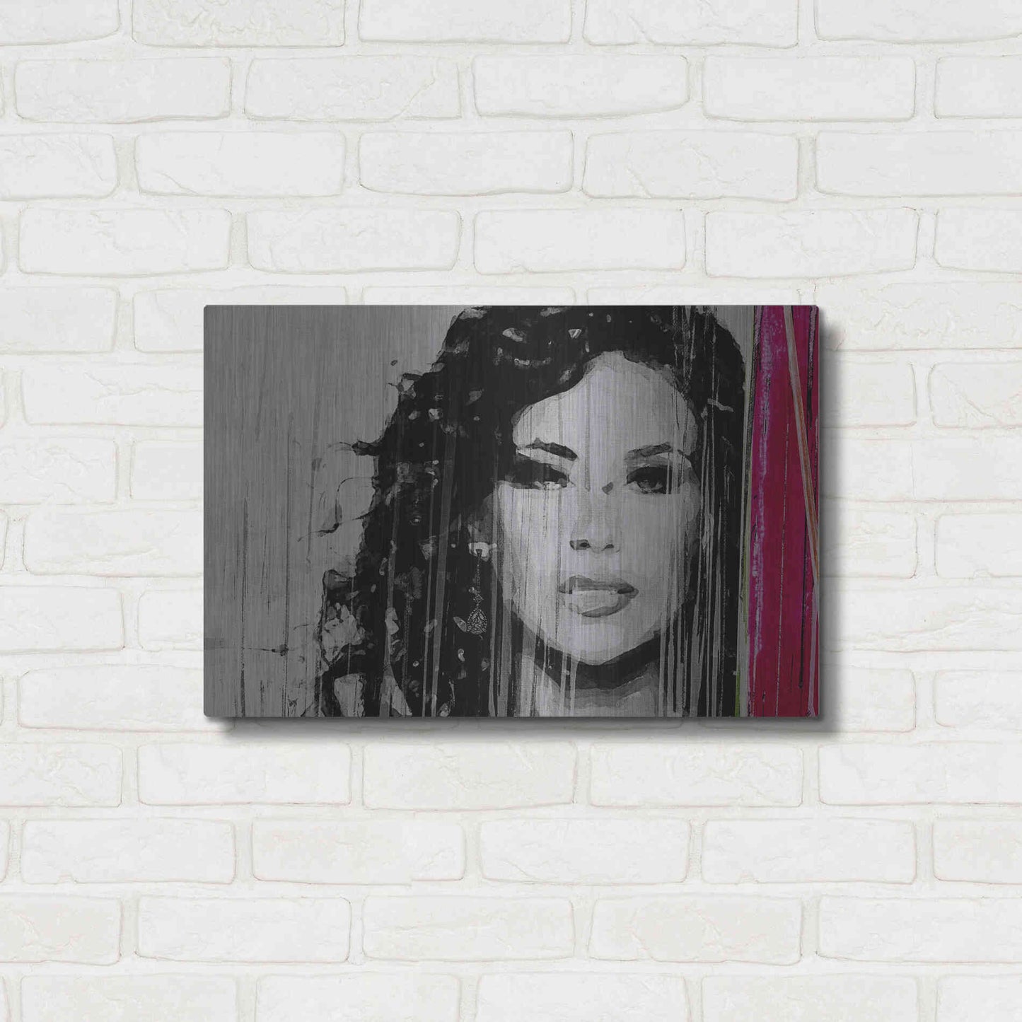 Luxe Metal Art 'Painted Lady' by Karen Smith, Metal Wall Art,24x16