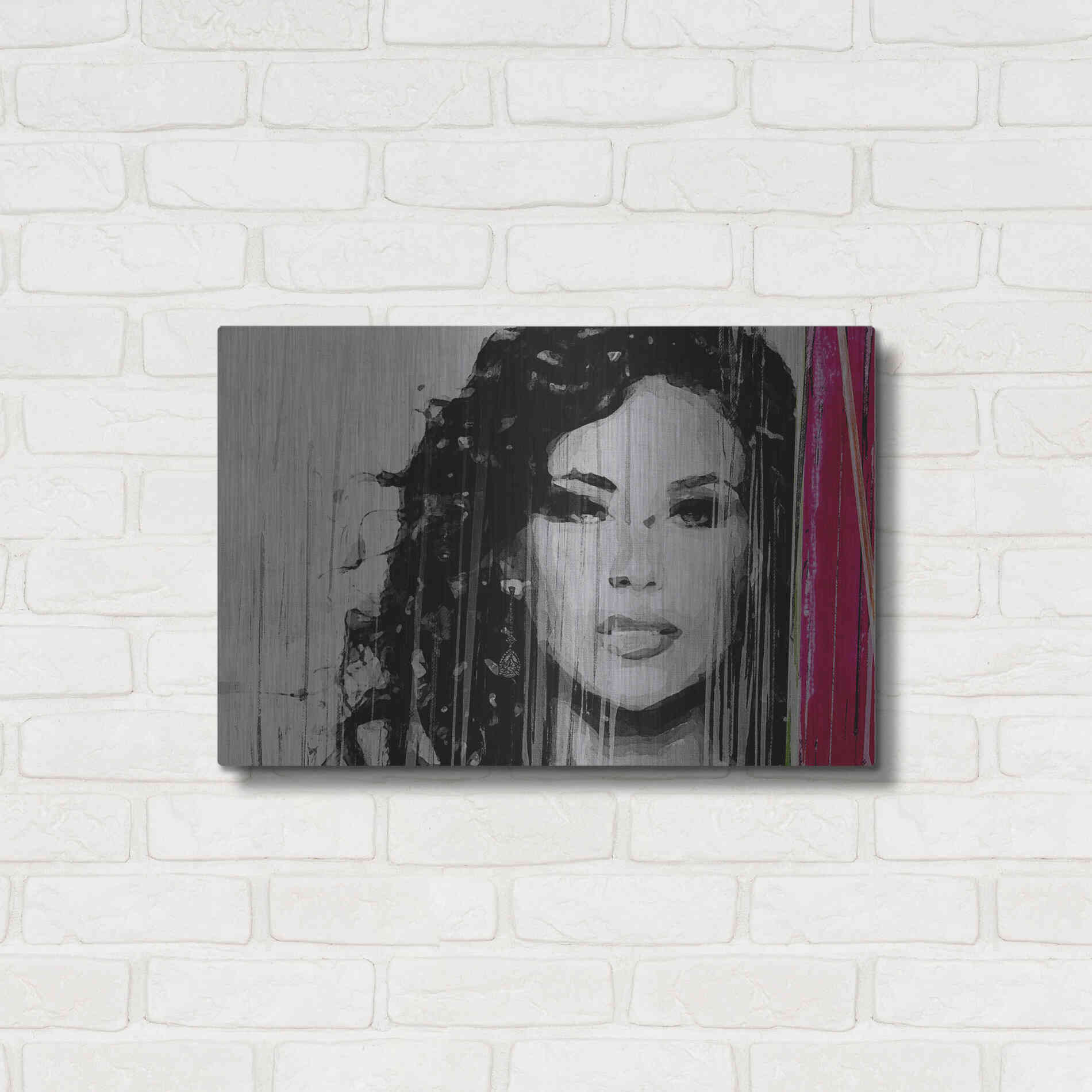 Luxe Metal Art 'Painted Lady' by Karen Smith, Metal Wall Art,24x16