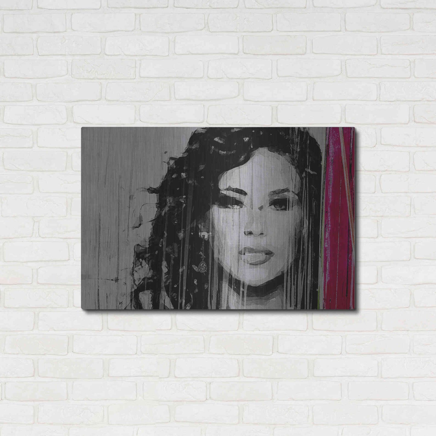 Luxe Metal Art 'Painted Lady' by Karen Smith, Metal Wall Art,36x24