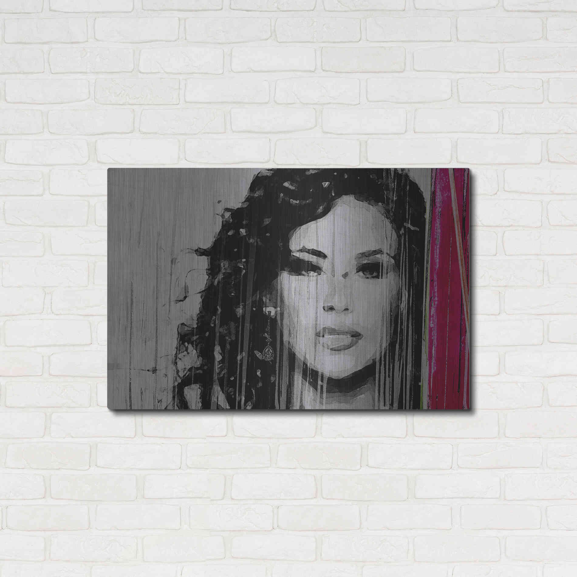 Luxe Metal Art 'Painted Lady' by Karen Smith, Metal Wall Art,36x24