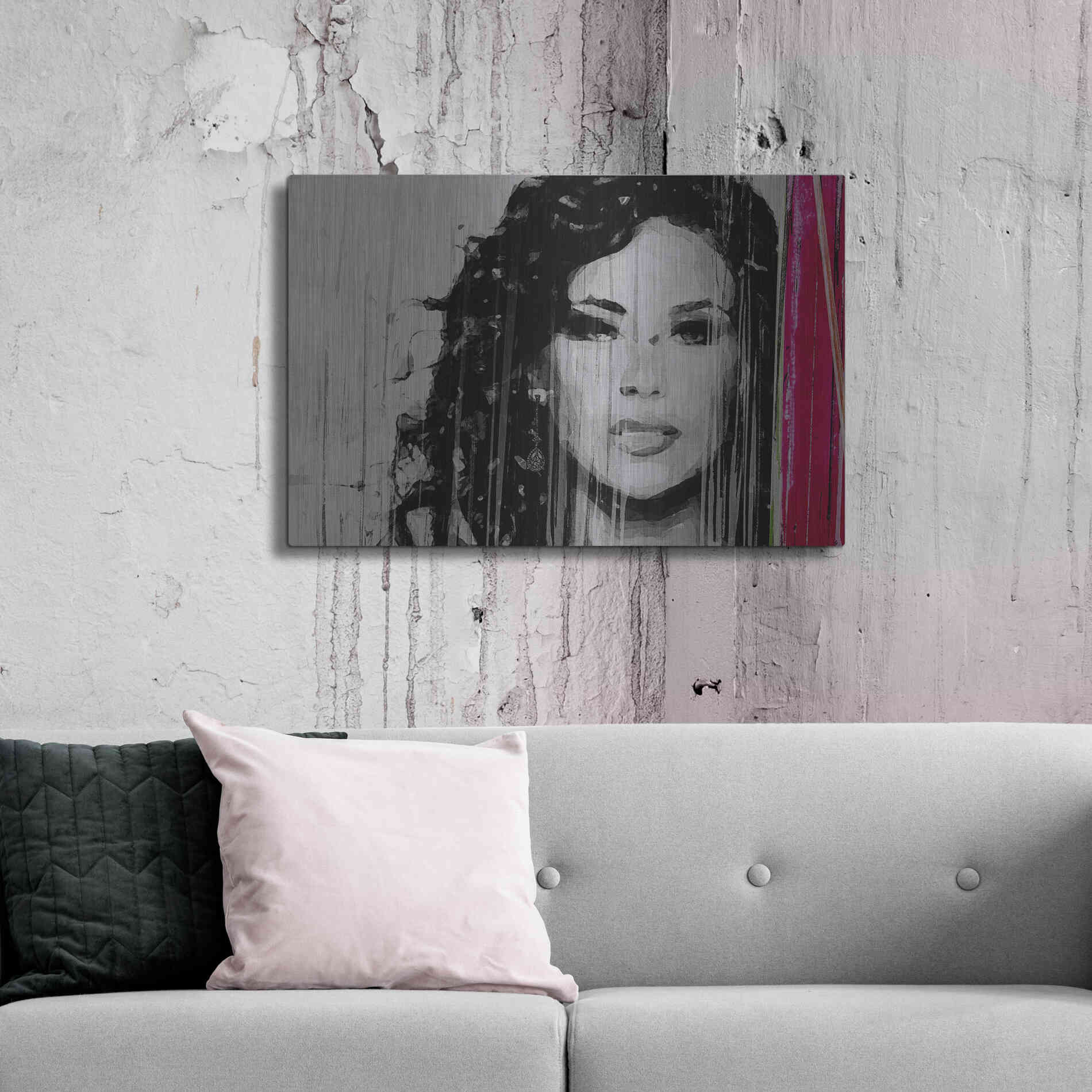 Luxe Metal Art 'Painted Lady' by Karen Smith, Metal Wall Art,36x24