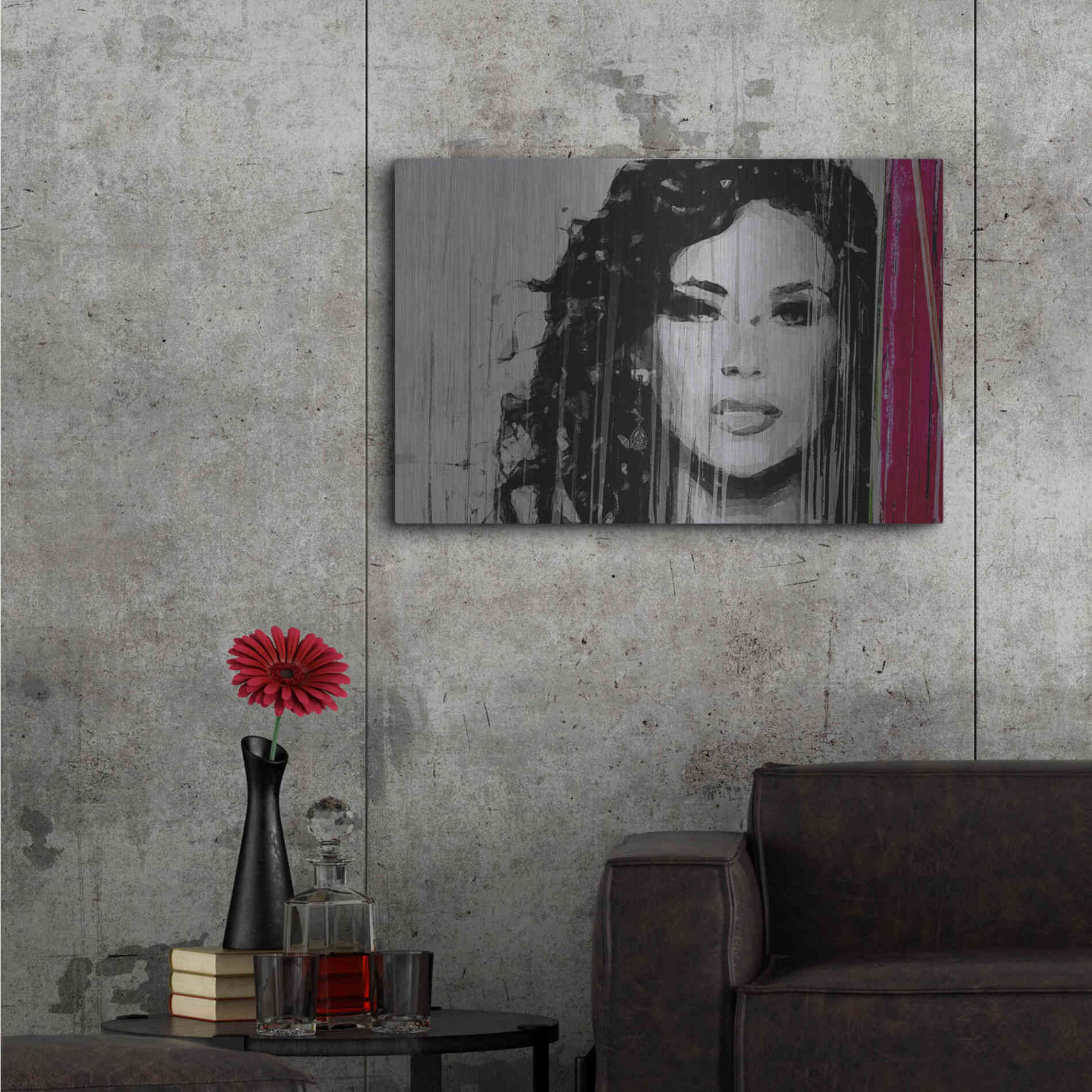 Luxe Metal Art 'Painted Lady' by Karen Smith, Metal Wall Art,36x24