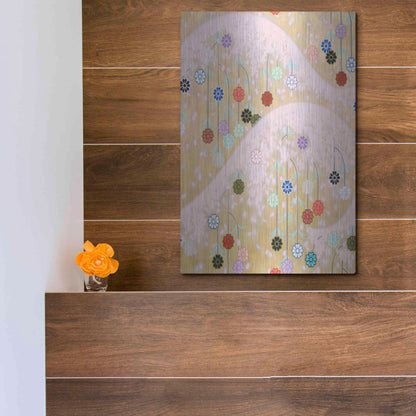 Luxe Metal Art 'Cherry Mountain' by Zigen Tanabe, Metal Wall Art,12x16