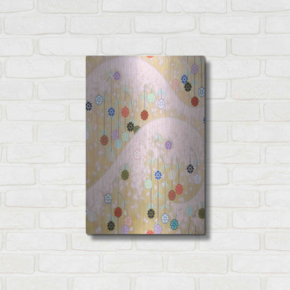 Luxe Metal Art 'Cherry Mountain' by Zigen Tanabe, Metal Wall Art,16x24