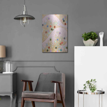 Luxe Metal Art 'Cherry Mountain' by Zigen Tanabe, Metal Wall Art,16x24