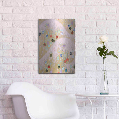 Luxe Metal Art 'Cherry Mountain' by Zigen Tanabe, Metal Wall Art,16x24