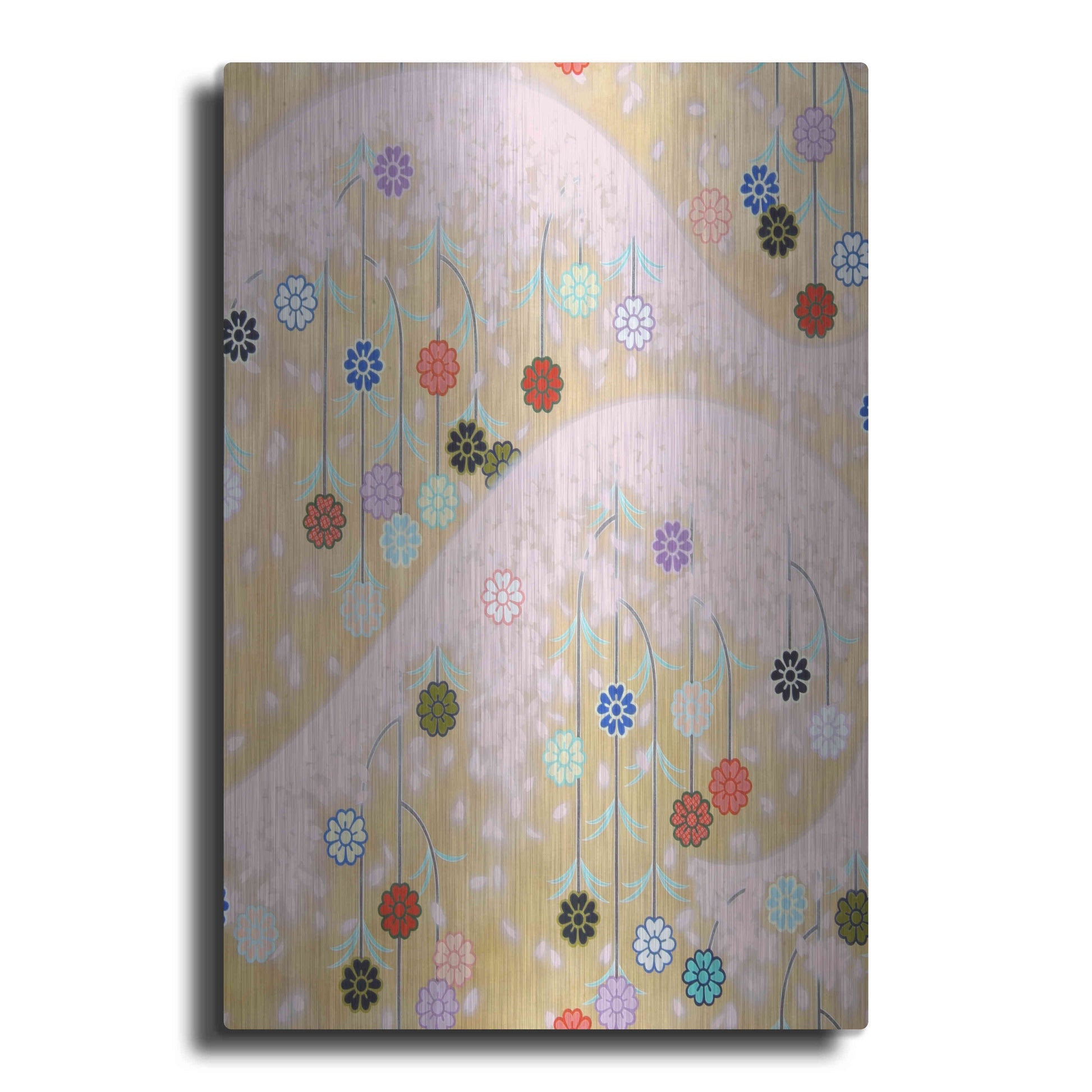 Luxe Metal Art 'Cherry Mountain' by Zigen Tanabe, Metal Wall Art