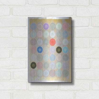 Luxe Metal Art 'Chrysanthemum Mark' by Zigen Tanabe, Metal Wall Art,12x16