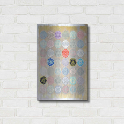Luxe Metal Art 'Chrysanthemum Mark' by Zigen Tanabe, Metal Wall Art,16x24