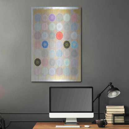 Luxe Metal Art 'Chrysanthemum Mark' by Zigen Tanabe, Metal Wall Art,24x36