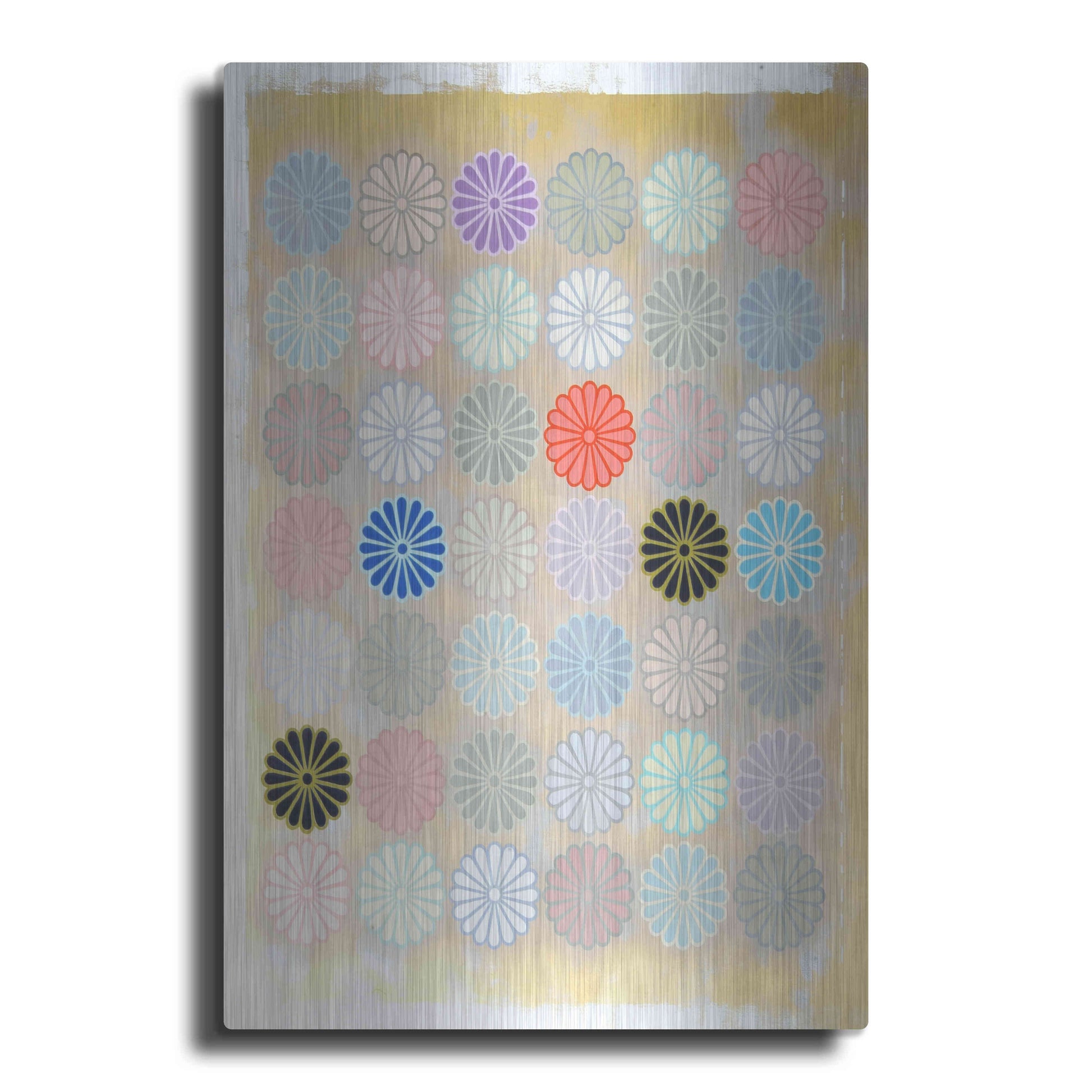 Luxe Metal Art 'Chrysanthemum Mark' by Zigen Tanabe, Metal Wall Art